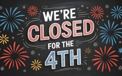 We’re sorry to say, we will be closed Independence Day.